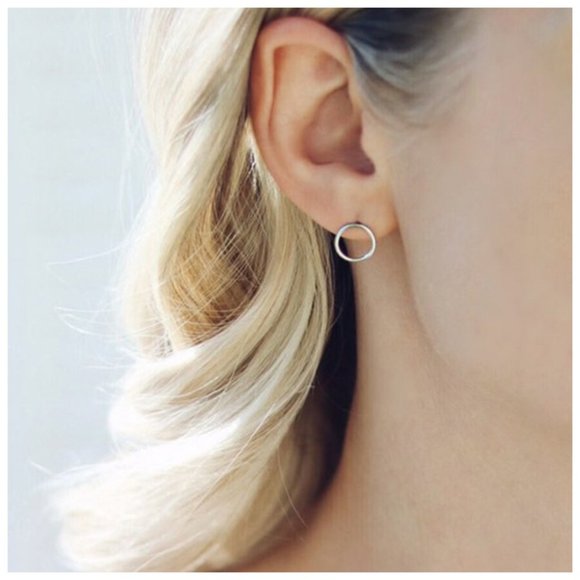 "Circle of Life" Minimalist Simple Stud Earrings - Picture 5 of 8